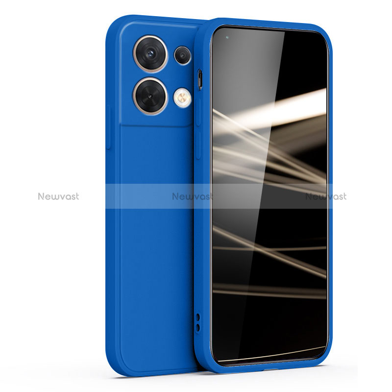 Ultra-thin Silicone Gel Soft Case 360 Degrees Cover S05 for Oppo Reno8 Pro 5G Blue