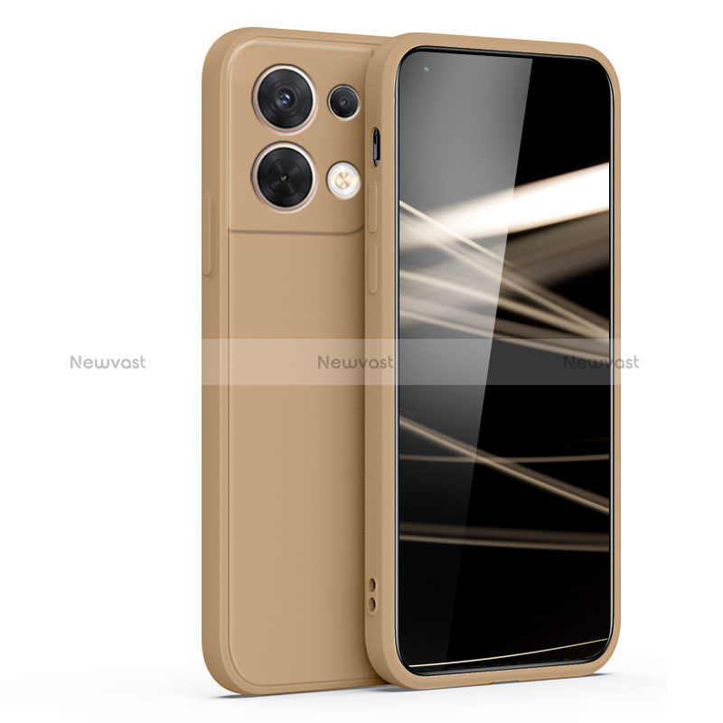 Ultra-thin Silicone Gel Soft Case 360 Degrees Cover S05 for Oppo Reno8 Pro 5G Brown