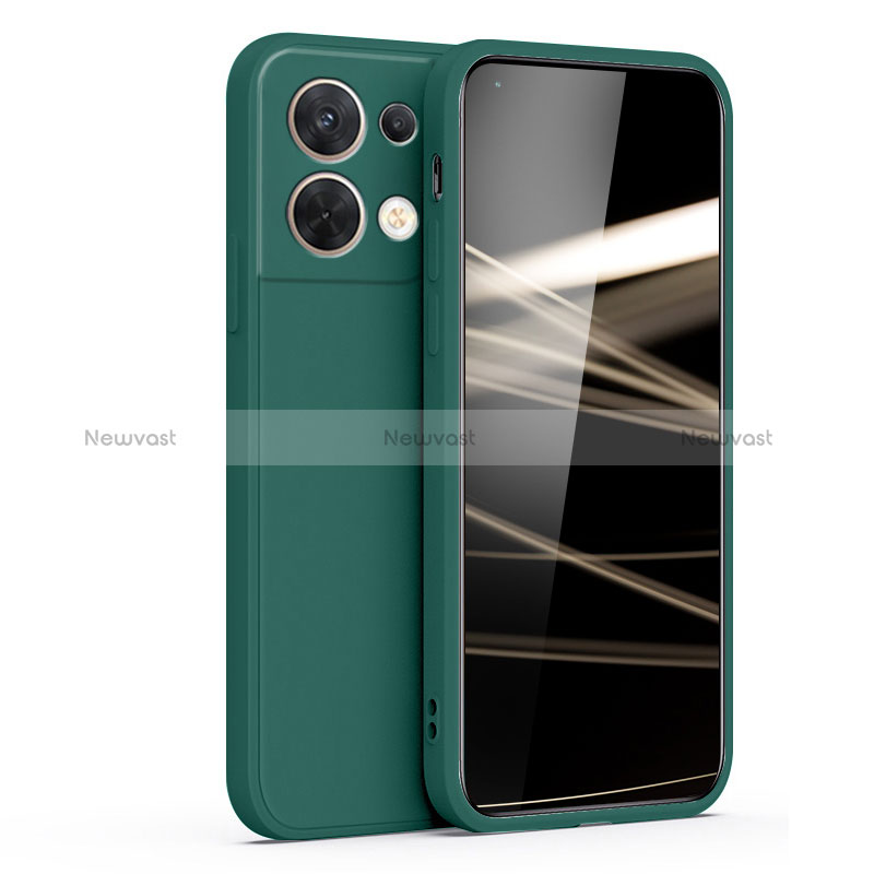 Ultra-thin Silicone Gel Soft Case 360 Degrees Cover S05 for Oppo Reno8 Pro 5G Green