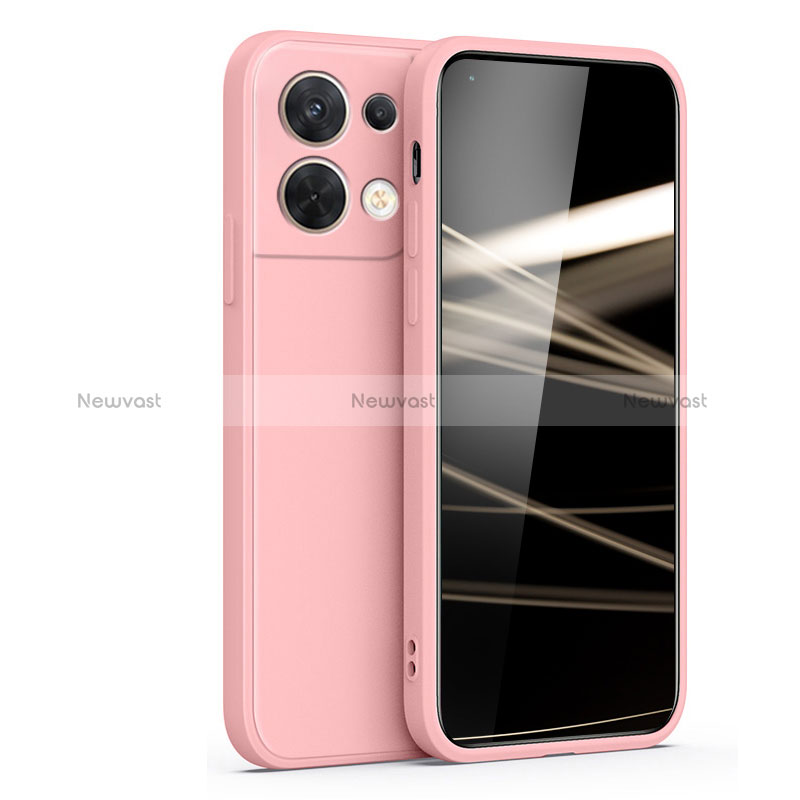 Ultra-thin Silicone Gel Soft Case 360 Degrees Cover S05 for Oppo Reno9 5G Pink