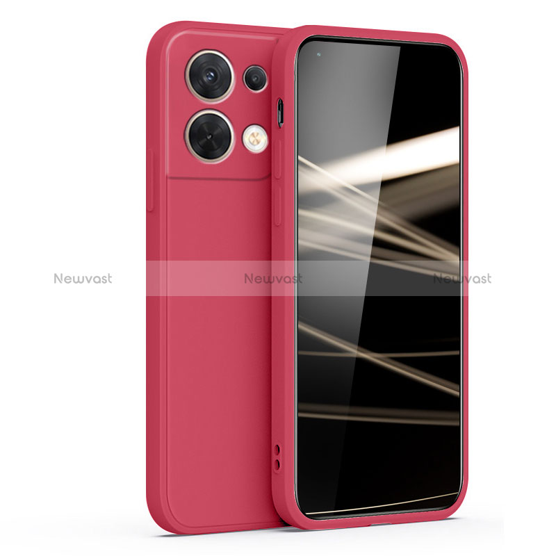 Ultra-thin Silicone Gel Soft Case 360 Degrees Cover S05 for Oppo Reno9 Pro+ Plus 5G Hot Pink