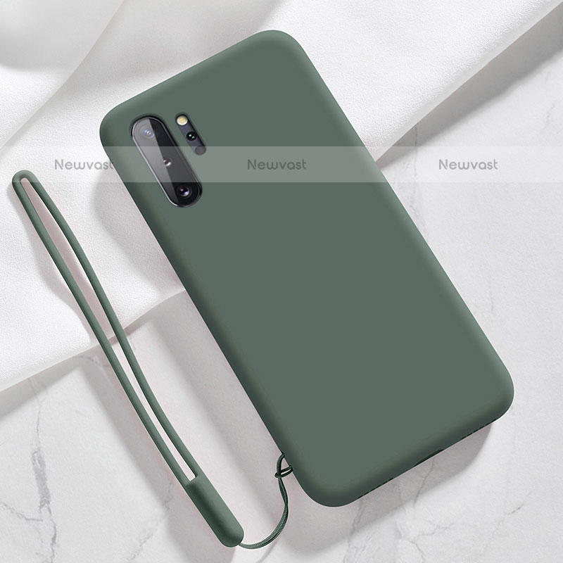 Ultra-thin Silicone Gel Soft Case 360 Degrees Cover S05 for Samsung Galaxy Note 10 Plus 5G Midnight Green