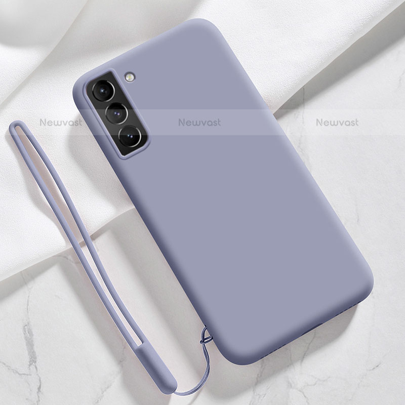 Ultra-thin Silicone Gel Soft Case 360 Degrees Cover S05 for Samsung Galaxy S21 FE 5G Lavender Gray