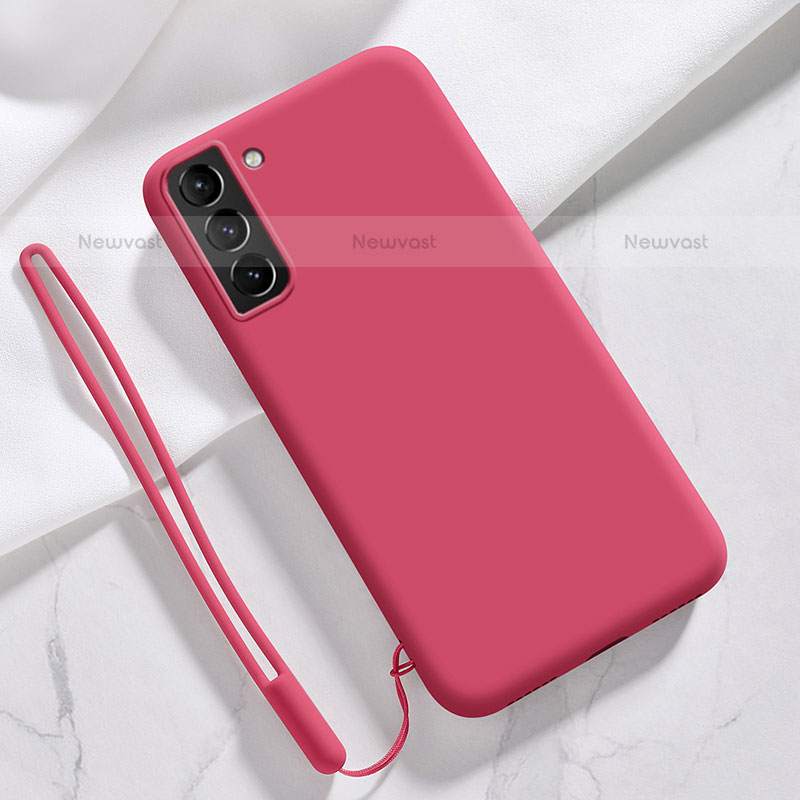 Ultra-thin Silicone Gel Soft Case 360 Degrees Cover S05 for Samsung Galaxy S21 Plus 5G Red