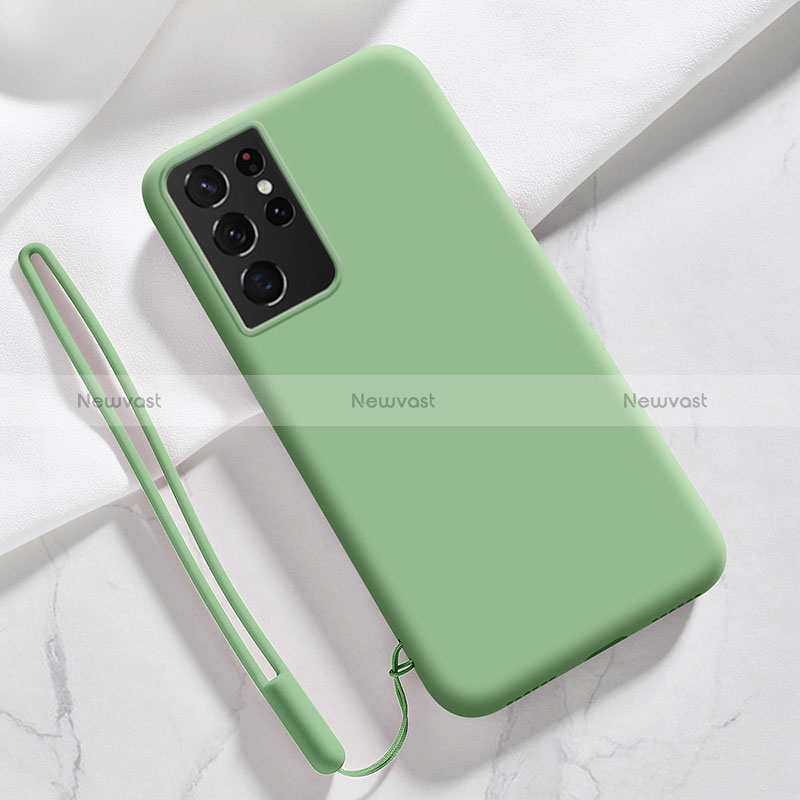 Ultra-thin Silicone Gel Soft Case 360 Degrees Cover S05 for Samsung Galaxy S25 Ultra 5G Green