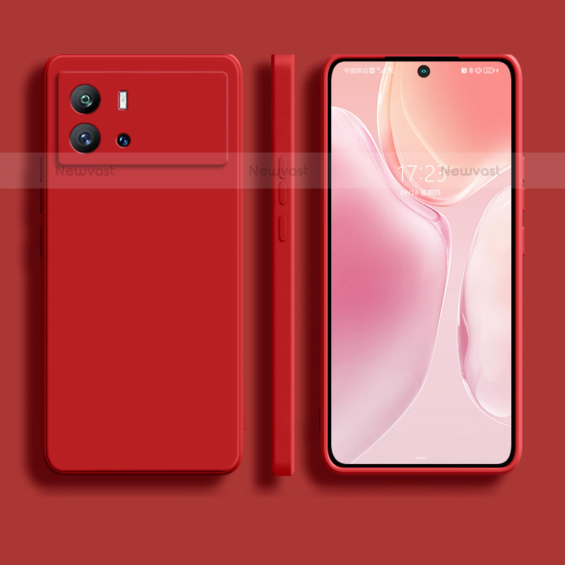 Ultra-thin Silicone Gel Soft Case 360 Degrees Cover S05 for Vivo iQOO 9 Pro 5G Red