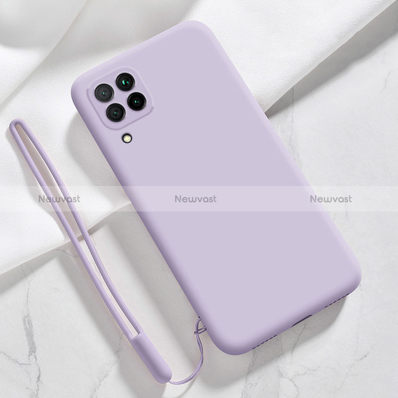 Ultra-thin Silicone Gel Soft Case 360 Degrees Cover S06 for Samsung Galaxy A12 Nacho Clove Purple