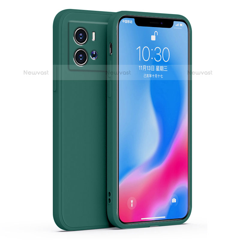 Ultra-thin Silicone Gel Soft Case 360 Degrees Cover S06 for Vivo iQOO 9 5G Green