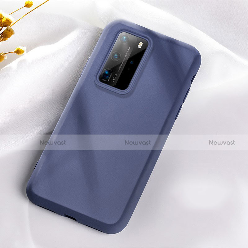 Ultra-thin Silicone Gel Soft Case 360 Degrees Cover S07 for Huawei P40 Pro Blue