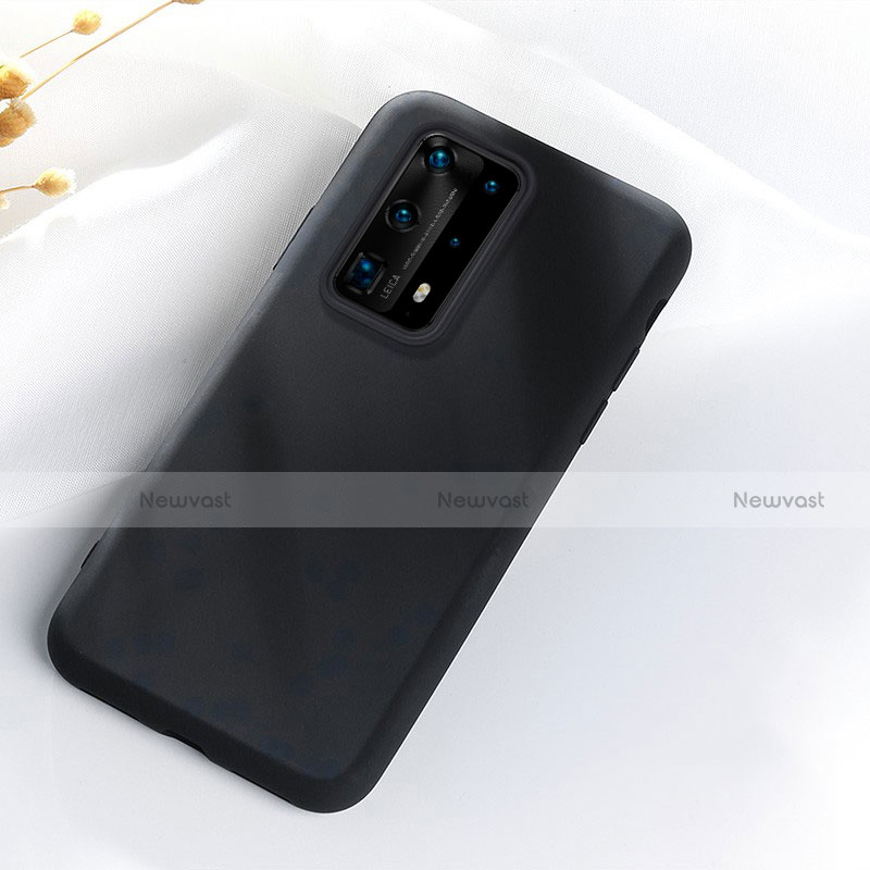 Ultra-thin Silicone Gel Soft Case 360 Degrees Cover S07 for Huawei P40 Pro+ Plus Black