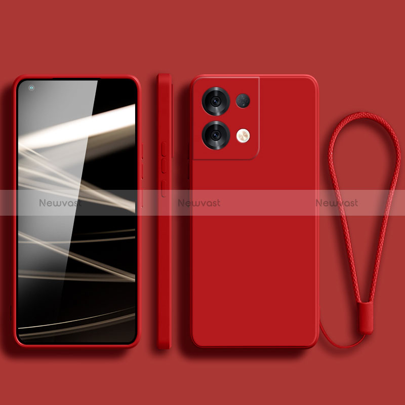 Ultra-thin Silicone Gel Soft Case 360 Degrees Cover S07 for Oppo Reno9 Pro+ Plus 5G Red