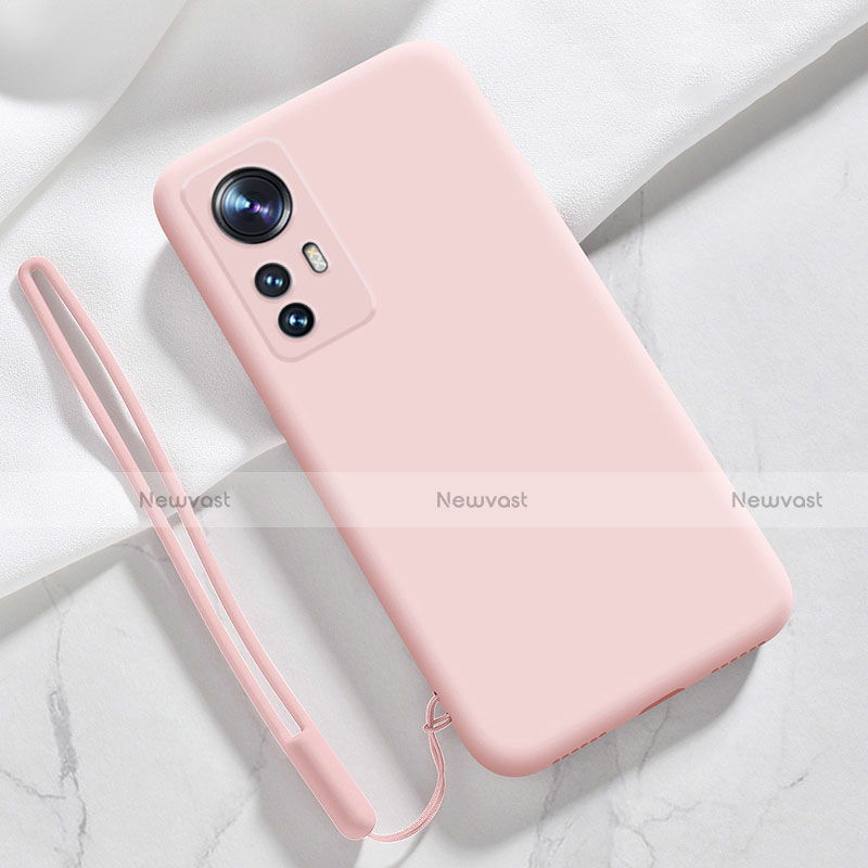 Ultra-thin Silicone Gel Soft Case 360 Degrees Cover S07 for Xiaomi Mi 12 5G Pink