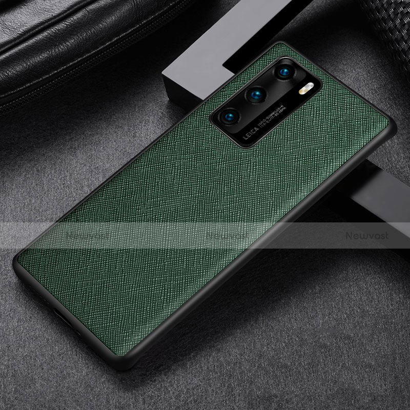 Ultra-thin Silicone Gel Soft Case 360 Degrees Cover S08 for Huawei P40 Green