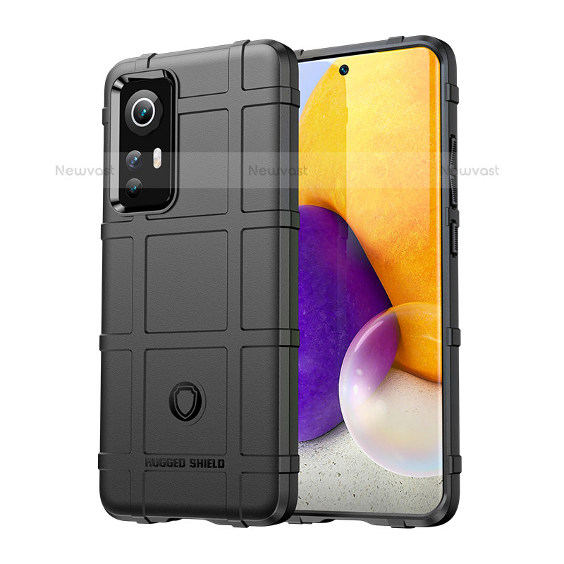 Ultra-thin Silicone Gel Soft Case 360 Degrees Cover S08 for Xiaomi Mi 12 Pro 5G Black