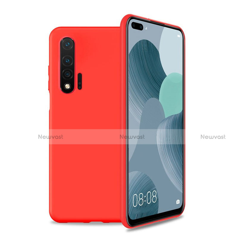 Ultra-thin Silicone Gel Soft Case 360 Degrees Cover T01 for Huawei Nova 6 5G Red