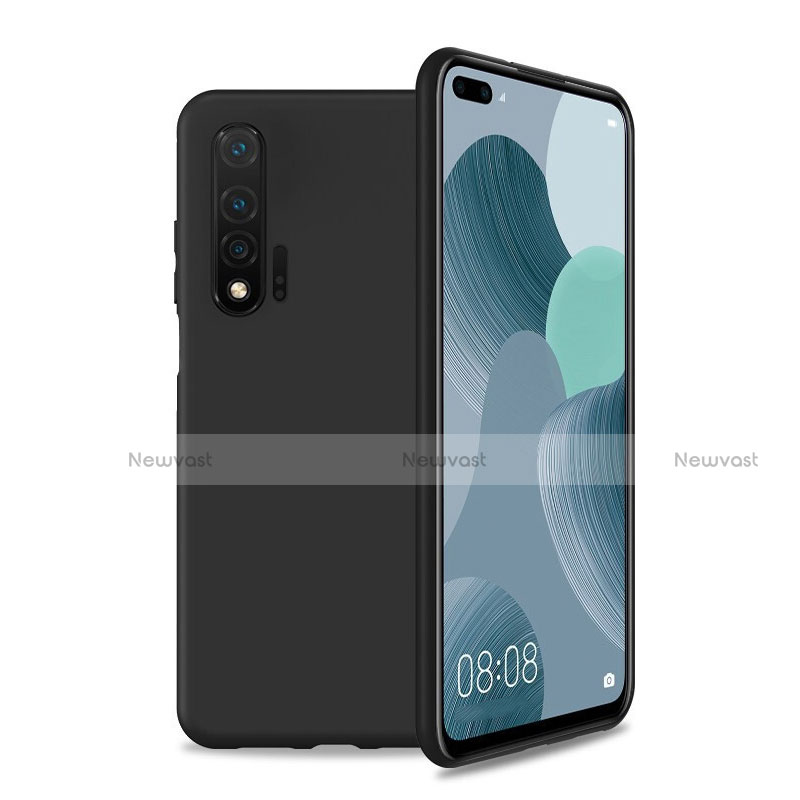 Ultra-thin Silicone Gel Soft Case 360 Degrees Cover T01 for Huawei Nova 6 Black