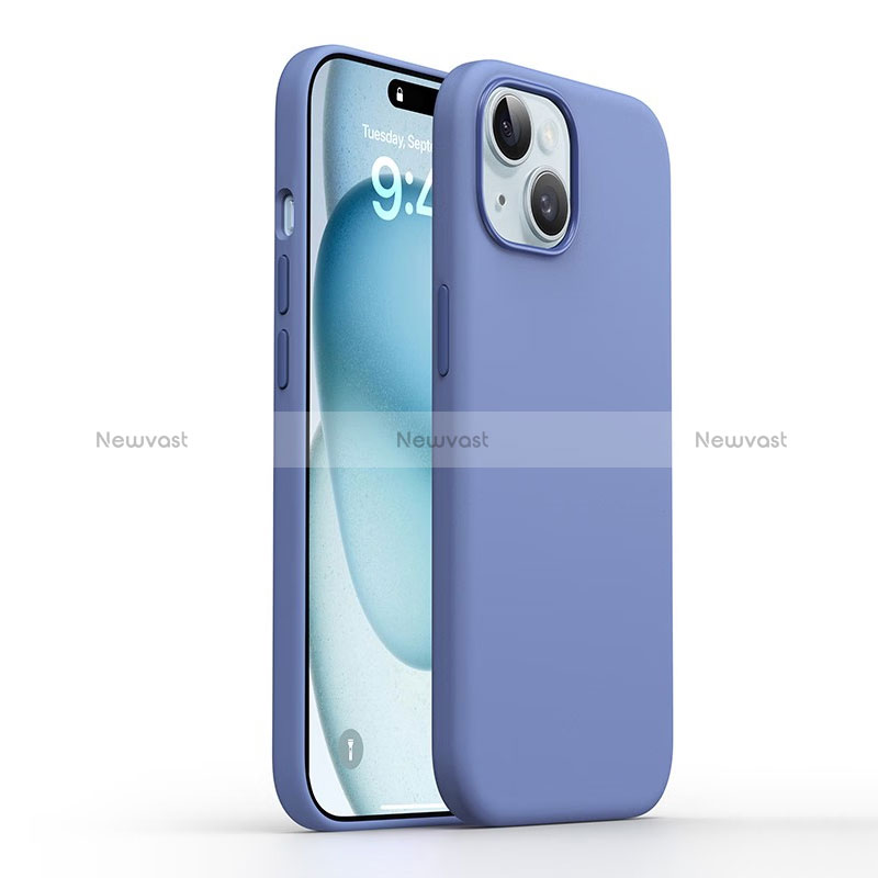 Ultra-thin Silicone Gel Soft Case 360 Degrees Cover YK1 for Apple iPhone 14 Blue