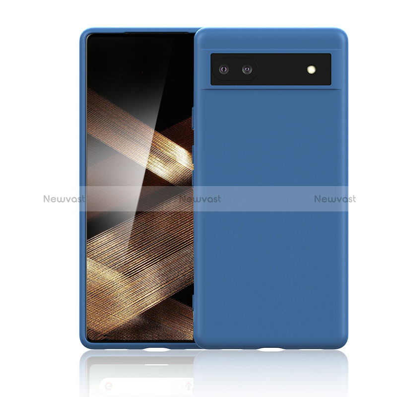 Ultra-thin Silicone Gel Soft Case 360 Degrees Cover YK1 for Google Pixel 6a 5G Blue