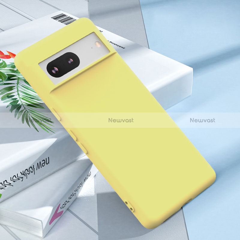 Ultra-thin Silicone Gel Soft Case 360 Degrees Cover YK1 for Google Pixel 7 5G Yellow