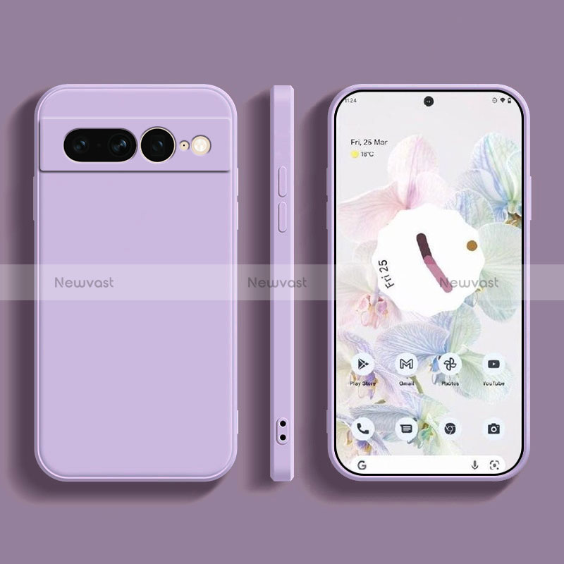 Ultra-thin Silicone Gel Soft Case 360 Degrees Cover YK1 for Google Pixel 7 Pro 5G Clove Purple