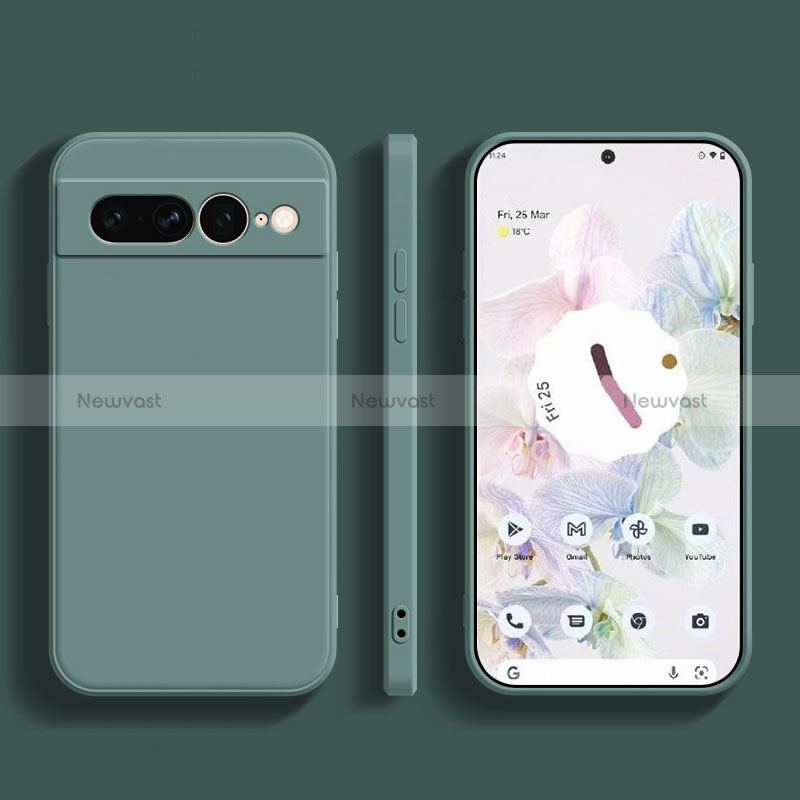 Ultra-thin Silicone Gel Soft Case 360 Degrees Cover YK1 for Google Pixel 7 Pro 5G Green