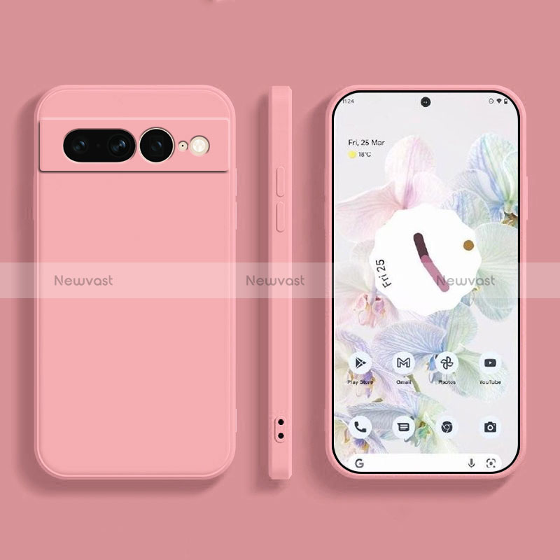 Ultra-thin Silicone Gel Soft Case 360 Degrees Cover YK1 for Google Pixel 7 Pro 5G Pink