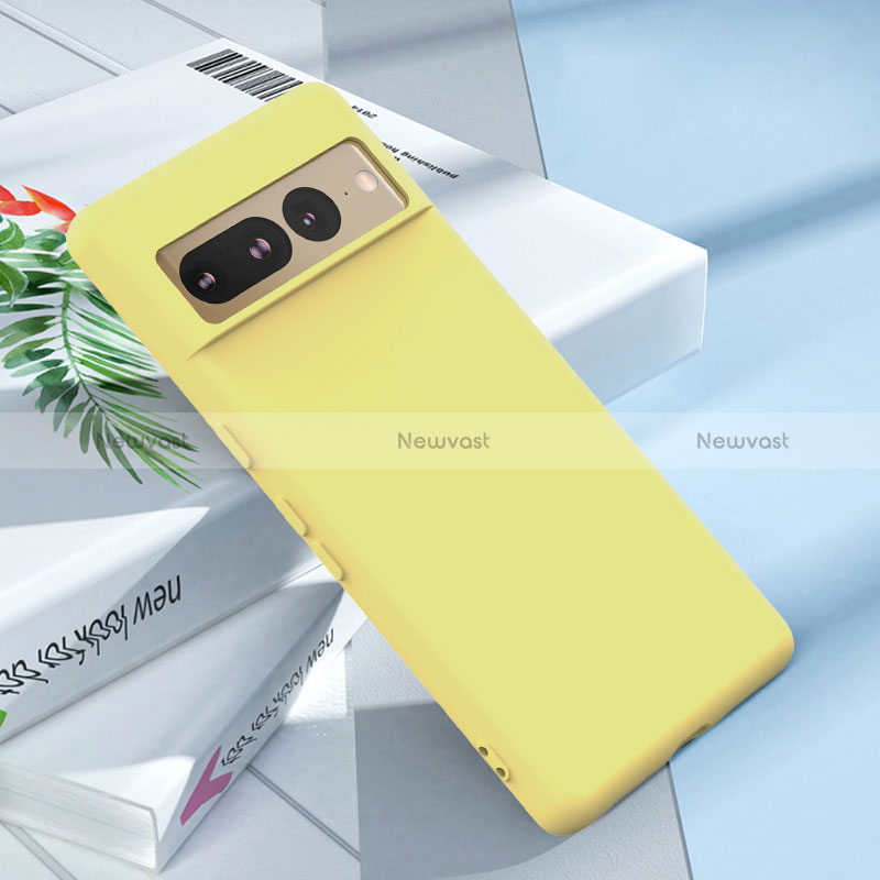 Ultra-thin Silicone Gel Soft Case 360 Degrees Cover YK1 for Google Pixel 7 Pro 5G Yellow