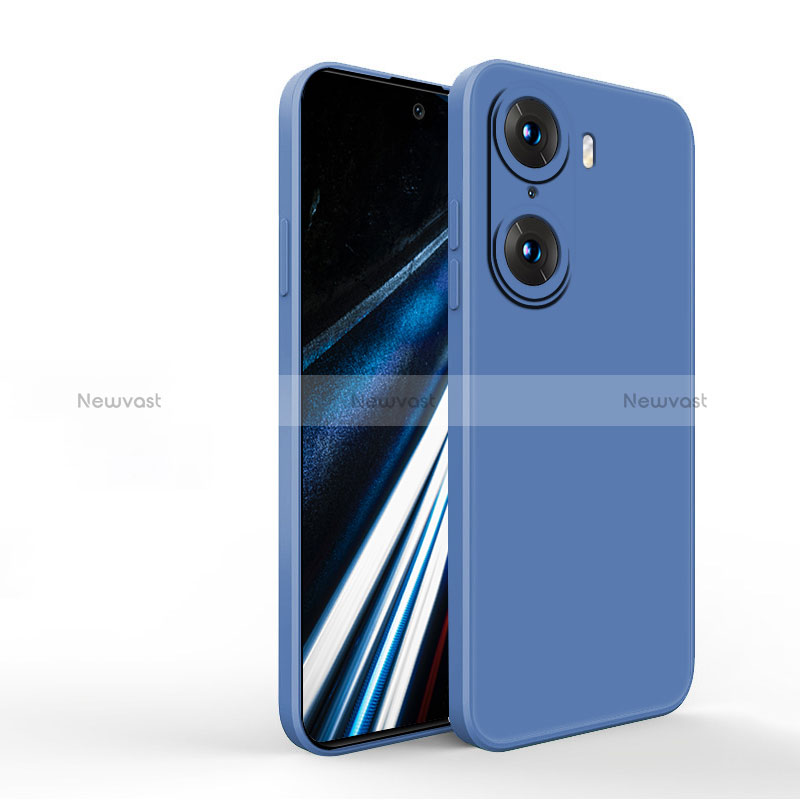 Ultra-thin Silicone Gel Soft Case 360 Degrees Cover YK1 for Huawei Honor 60 5G Blue