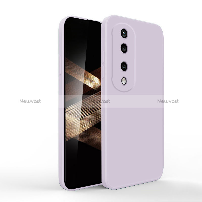 Ultra-thin Silicone Gel Soft Case 360 Degrees Cover YK1 for Huawei Honor X7b Clove Purple