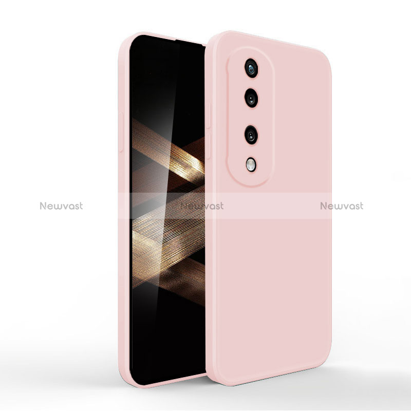 Ultra-thin Silicone Gel Soft Case 360 Degrees Cover YK1 for Huawei Honor X7b Pink