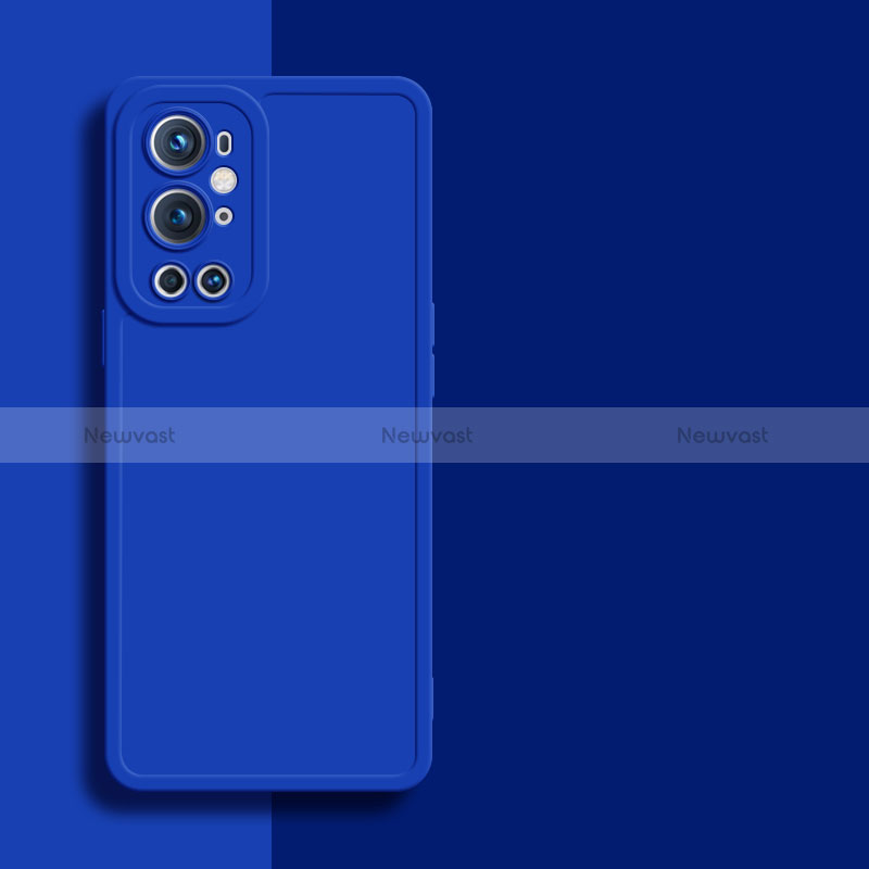 Ultra-thin Silicone Gel Soft Case 360 Degrees Cover YK1 for OnePlus 9 Pro 5G Blue