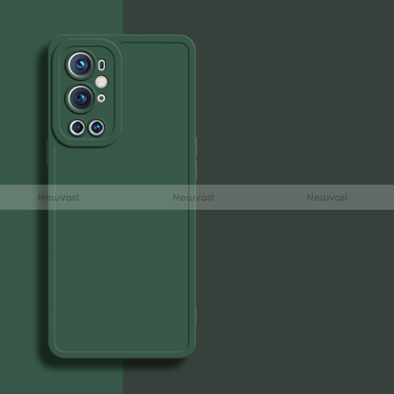 Ultra-thin Silicone Gel Soft Case 360 Degrees Cover YK1 for OnePlus 9 Pro 5G Midnight Green