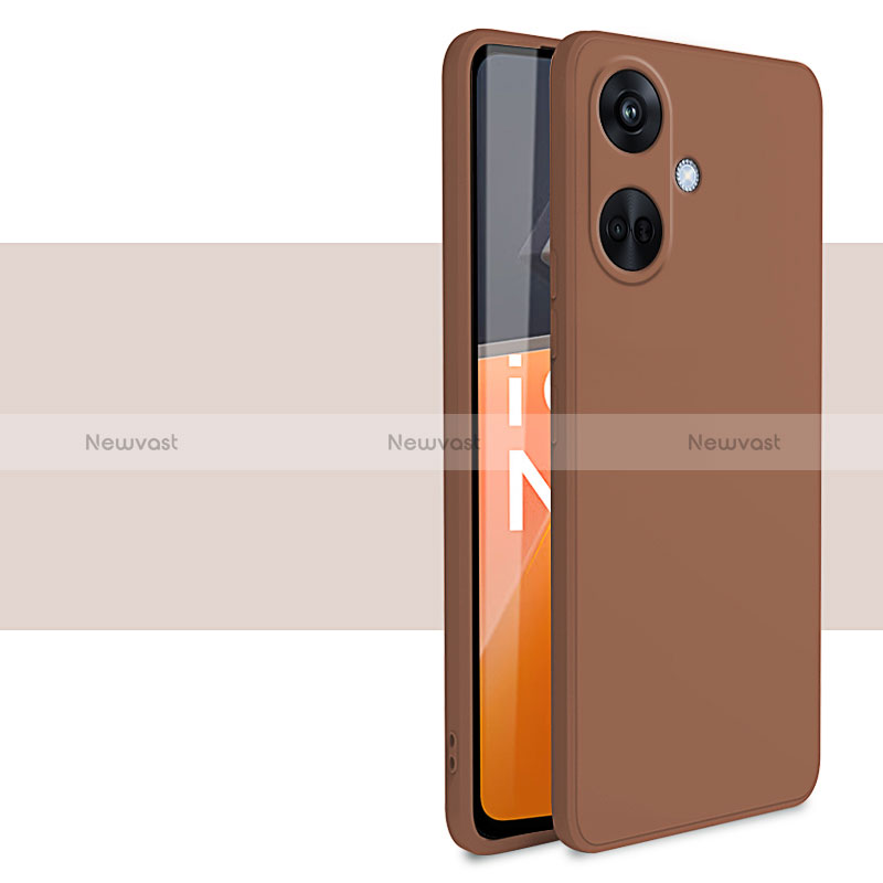 Ultra-thin Silicone Gel Soft Case 360 Degrees Cover YK1 for Oppo K11 5G Brown