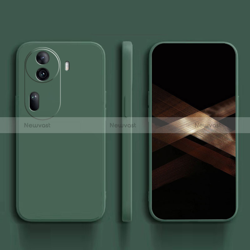 Ultra-thin Silicone Gel Soft Case 360 Degrees Cover YK1 for Oppo Reno11 Pro 5G Green