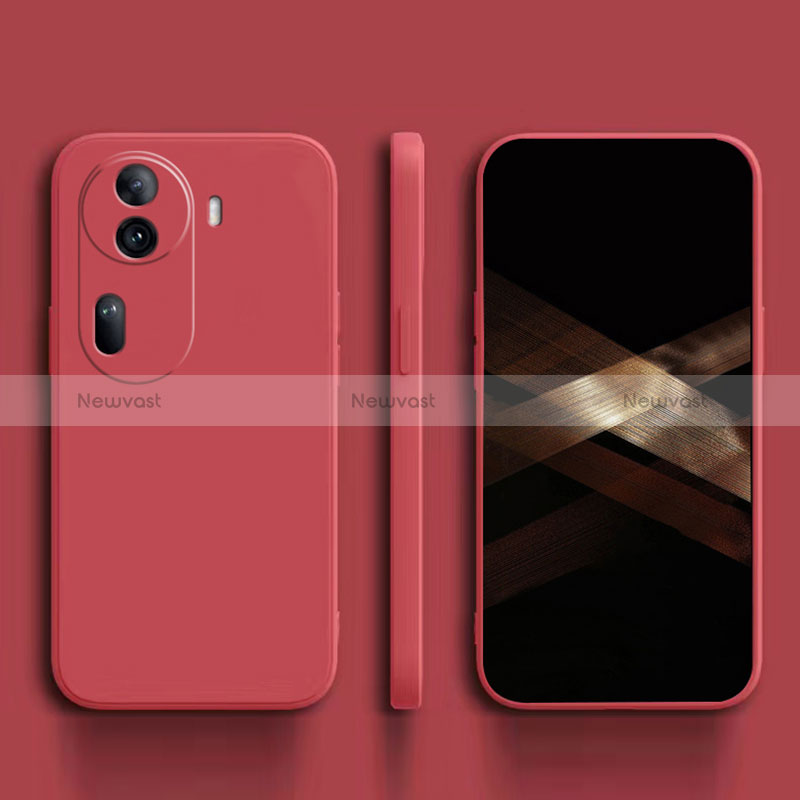 Ultra-thin Silicone Gel Soft Case 360 Degrees Cover YK1 for Oppo Reno11 Pro 5G Red