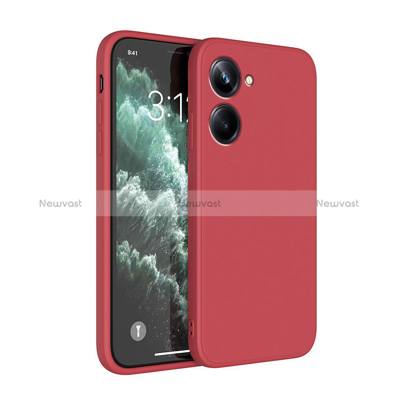 Ultra-thin Silicone Gel Soft Case 360 Degrees Cover YK1 for Realme 10 4G Red