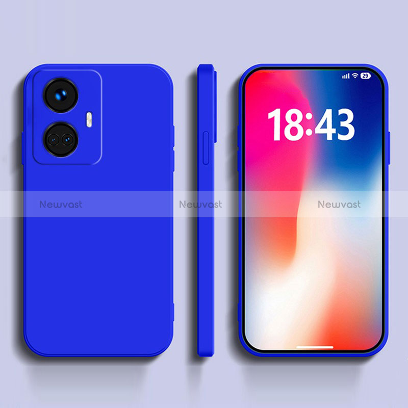 Ultra-thin Silicone Gel Soft Case 360 Degrees Cover YK1 for Realme 10 Pro+ Plus 5G Blue