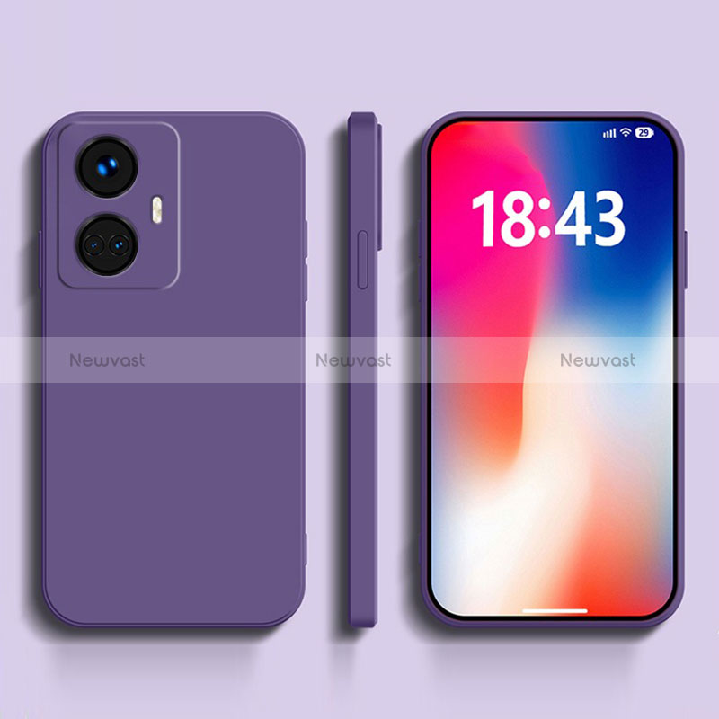 Ultra-thin Silicone Gel Soft Case 360 Degrees Cover YK1 for Realme 10 Pro+ Plus 5G Purple