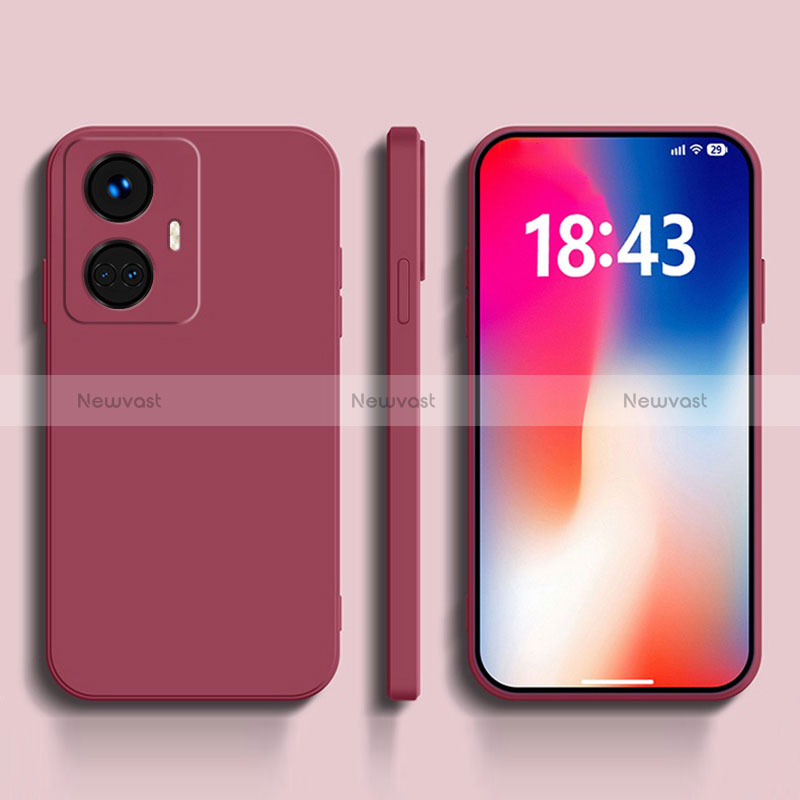 Ultra-thin Silicone Gel Soft Case 360 Degrees Cover YK1 for Realme 10 Pro+ Plus 5G Red