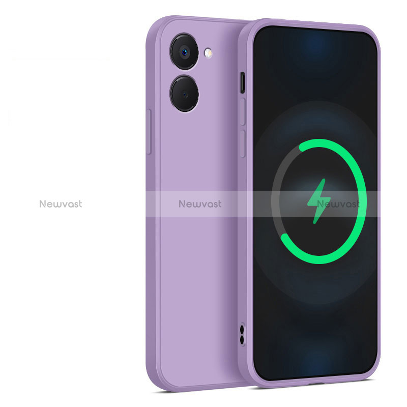 Ultra-thin Silicone Gel Soft Case 360 Degrees Cover YK1 for Realme 10S 5G Clove Purple