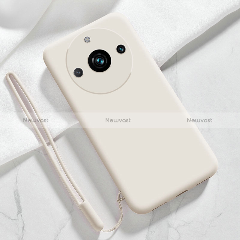 Ultra-thin Silicone Gel Soft Case 360 Degrees Cover YK1 for Realme 11 Pro 5G White