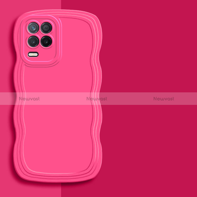 Ultra-thin Silicone Gel Soft Case 360 Degrees Cover YK1 for Realme 8 5G Hot Pink