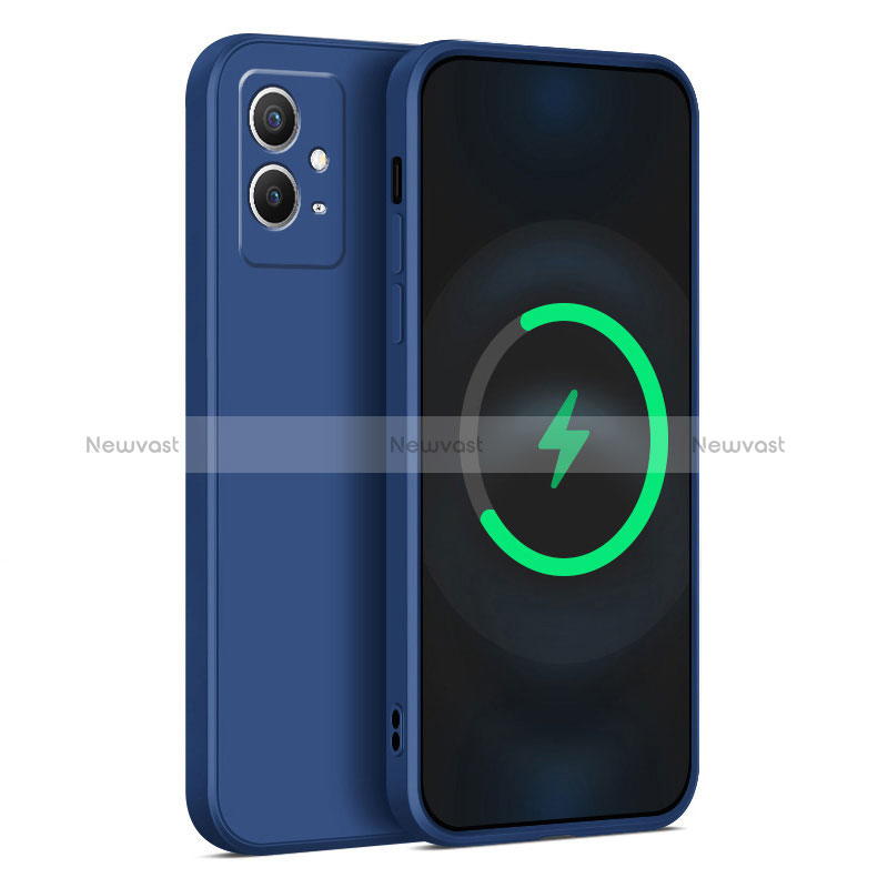 Ultra-thin Silicone Gel Soft Case 360 Degrees Cover YK1 for Vivo iQOO Z6 5G Blue