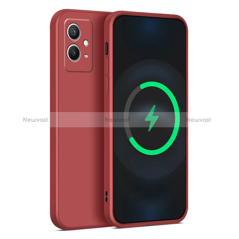 Ultra-thin Silicone Gel Soft Case 360 Degrees Cover YK1 for Vivo iQOO Z6 5G Red