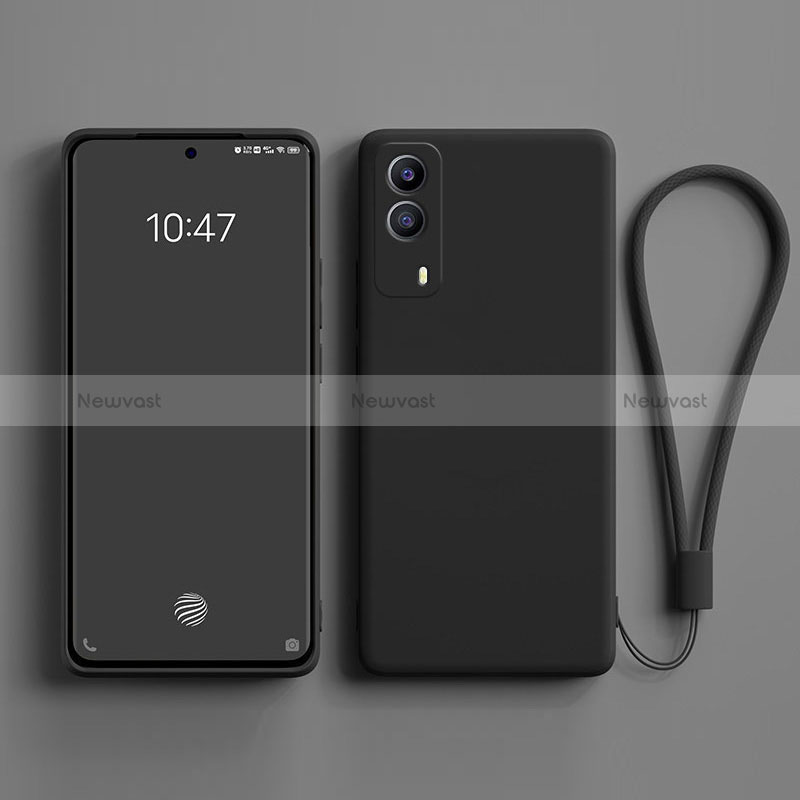 Ultra-thin Silicone Gel Soft Case 360 Degrees Cover YK1 for Vivo V21e 5G Black