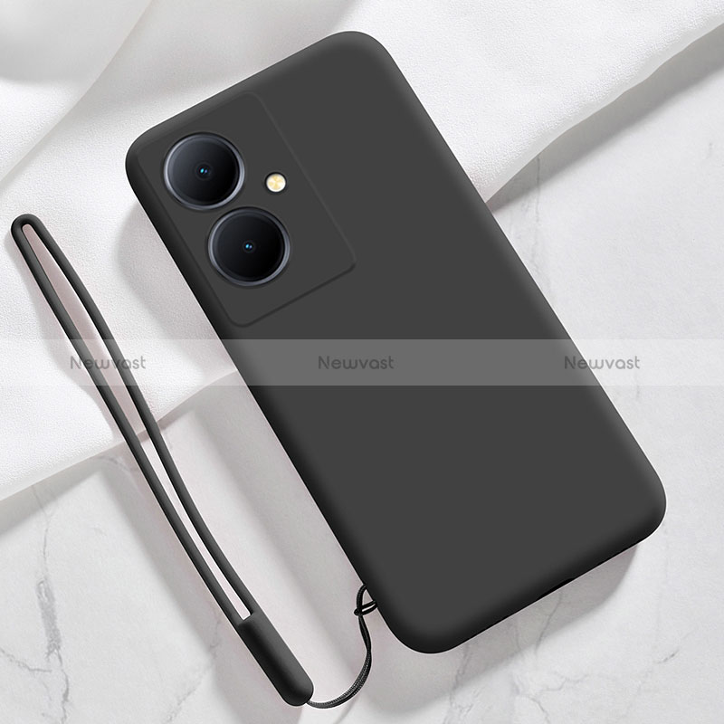 Ultra-thin Silicone Gel Soft Case 360 Degrees Cover YK1 for Vivo V29 Lite 5G Black