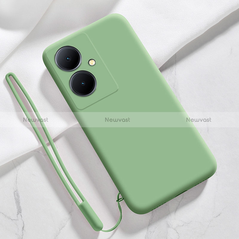 Ultra-thin Silicone Gel Soft Case 360 Degrees Cover YK1 for Vivo V29 Lite 5G Green