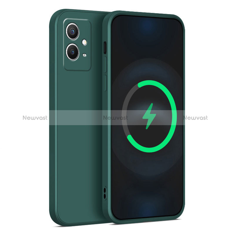 Ultra-thin Silicone Gel Soft Case 360 Degrees Cover YK1 for Vivo Y30 5G Midnight Green