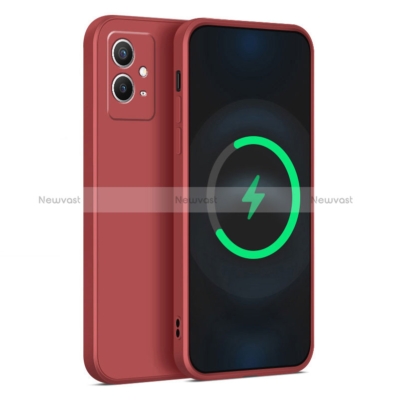 Ultra-thin Silicone Gel Soft Case 360 Degrees Cover YK1 for Vivo Y55s 5G Red