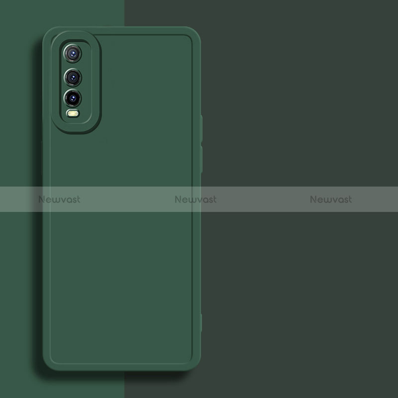 Ultra-thin Silicone Gel Soft Case 360 Degrees Cover YK1 for Vivo Y70S 5G Midnight Green